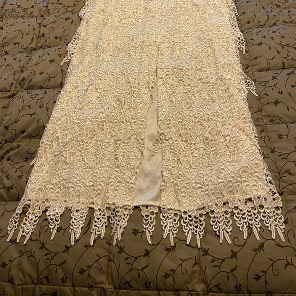 Long Lacey dress. Used as a wedding dress